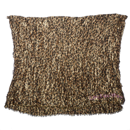 Louis Vuitton Cashmere Silk Leopard Etole Stole Disco Marron 4 of 7