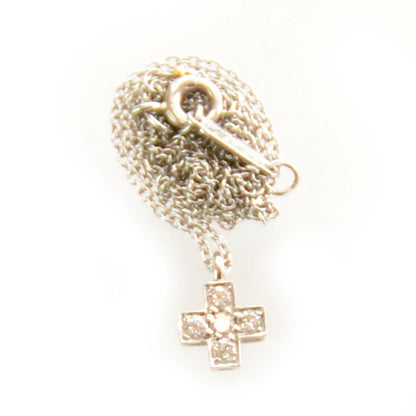 Tiffany Platinum Diamond Cruciform Cross Pendant Necklace 1 of 6