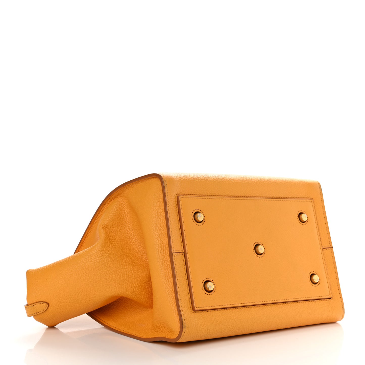 Calfskin Large Tie Knot Tote Saffron