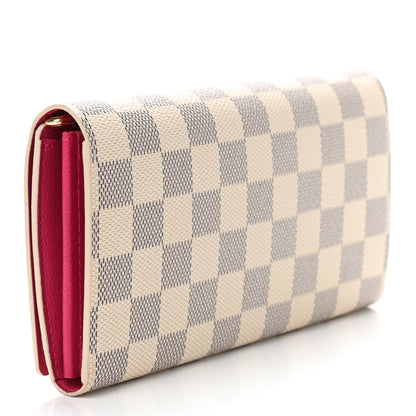 Louis Vuitton Damier Azur 2021 Christmas Animation Hollywood Sarah Wallet Fuchsia 3 of 6