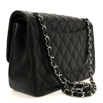 Chanel Lambskin Quilted Jumbo Double Flap Black 3 of 11