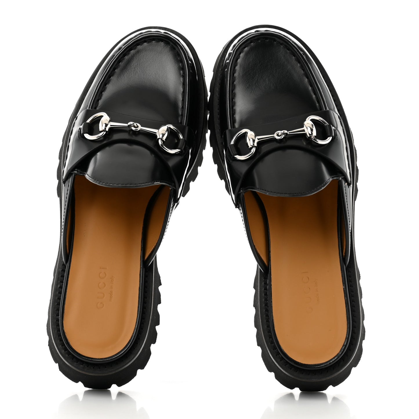 Magnum Calfskin Womens Horsebit Platform Mules 37.5 Black