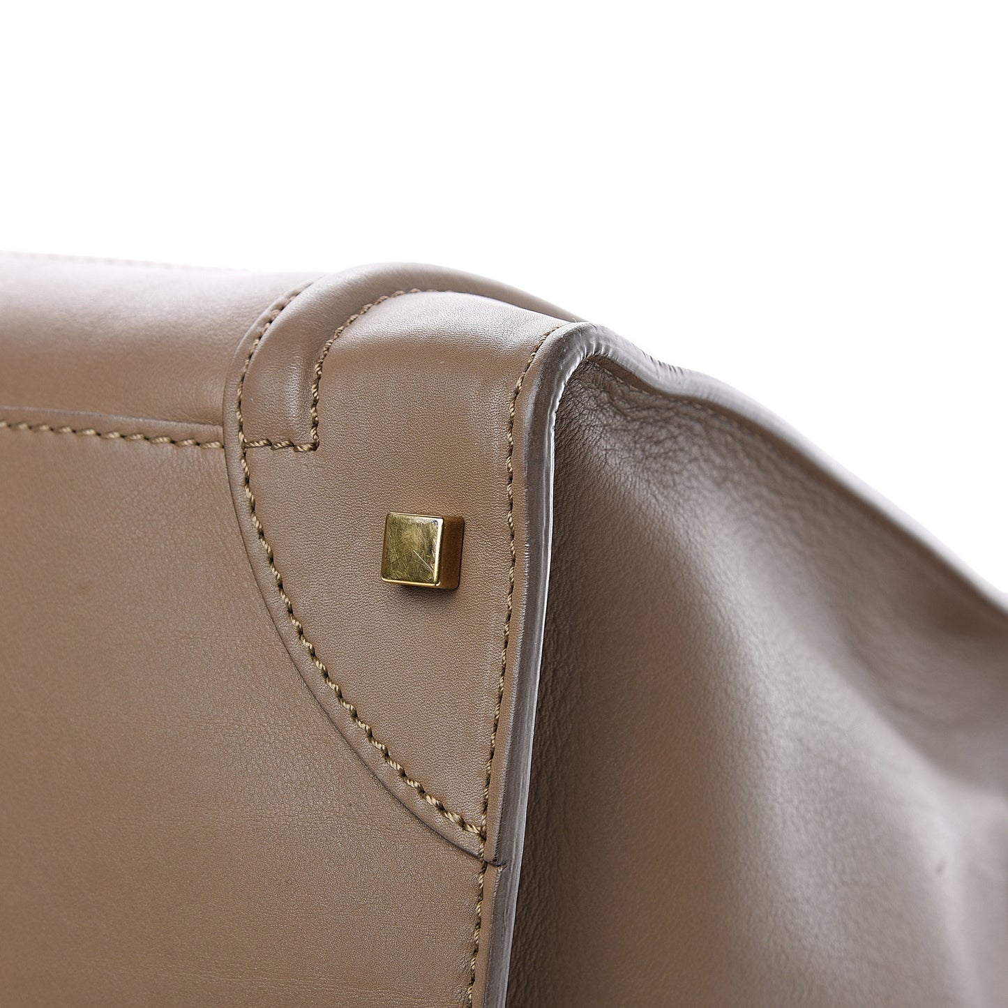Smooth Calfskin Large Luggage Camel