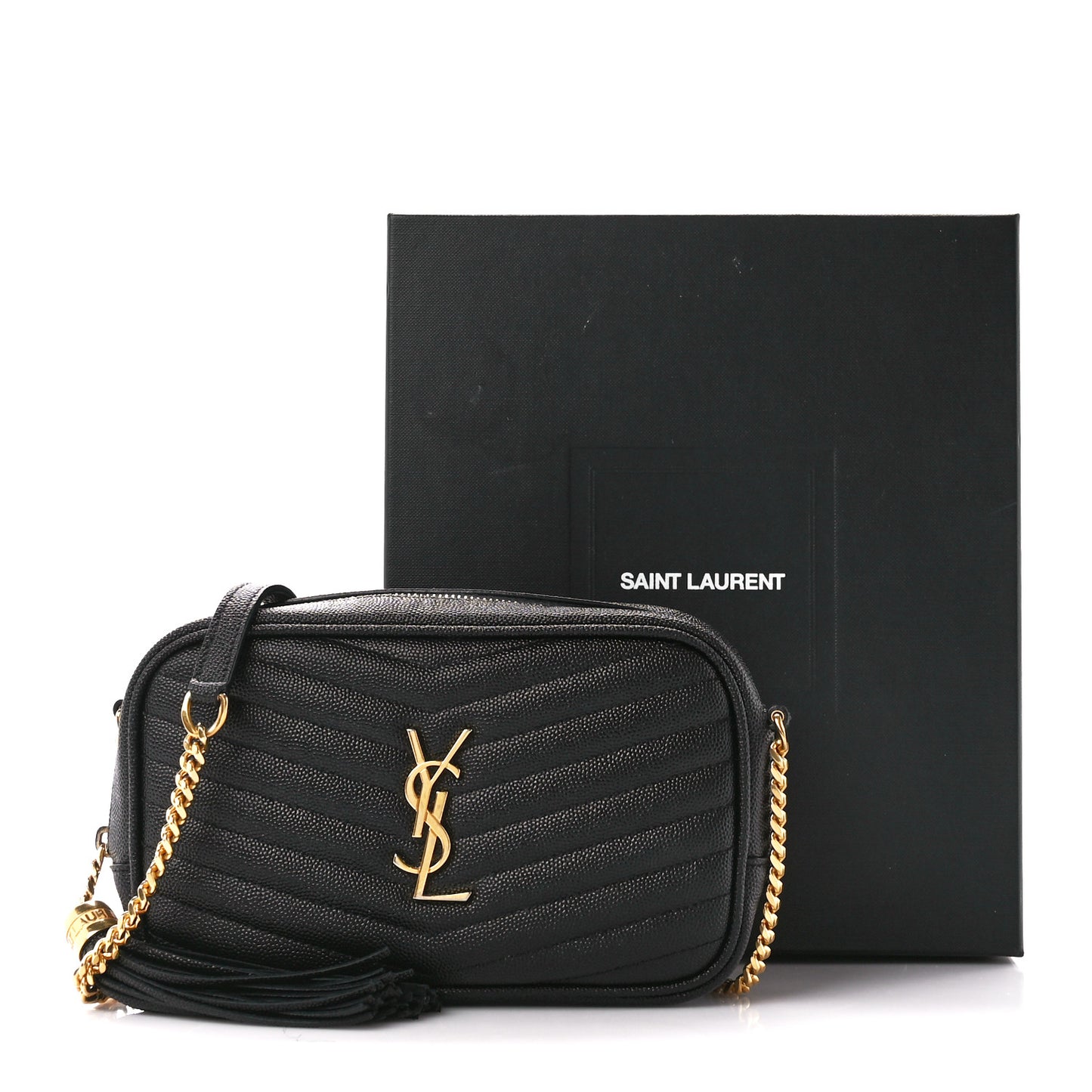 Grain De Poudre Matelasse Monogram Mini Lou Camera Bag Black