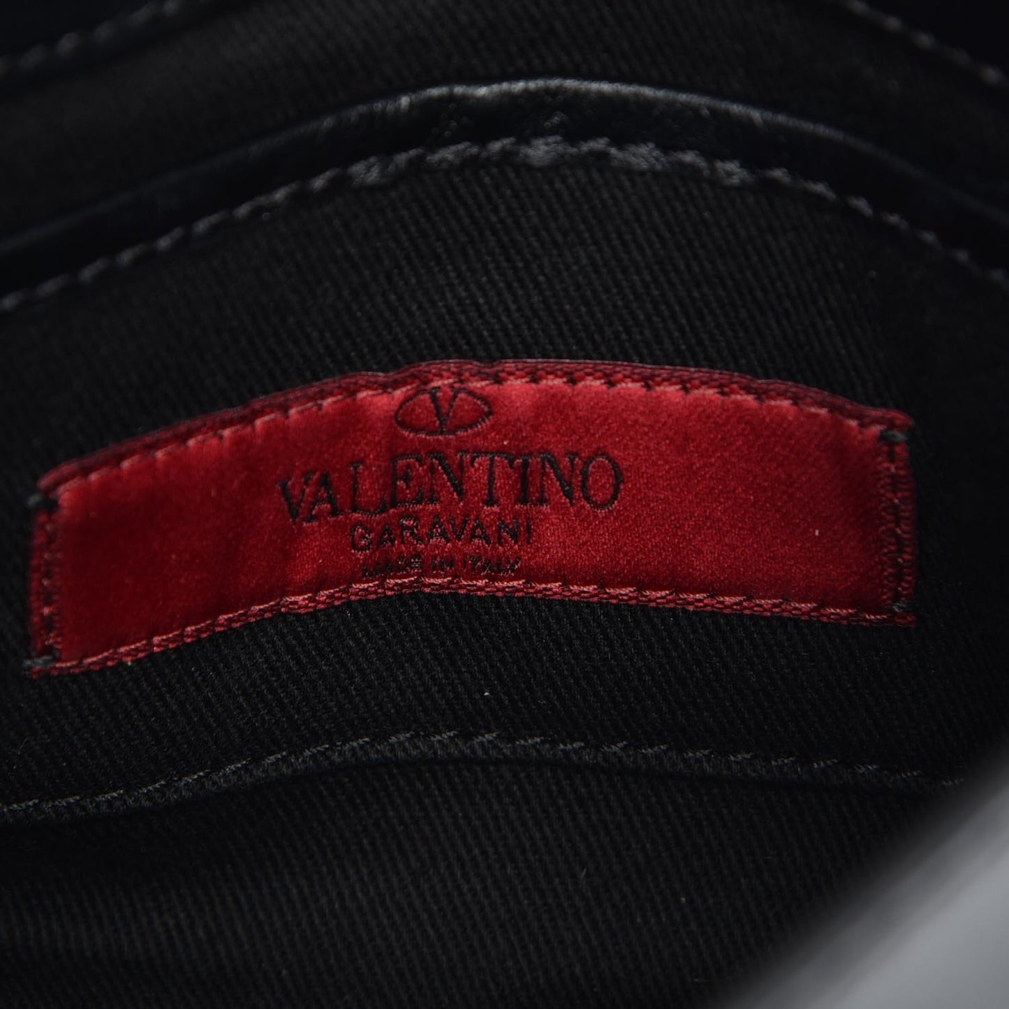 Vitello Mini Rockstud Flip Lock Crossbody Bag Black