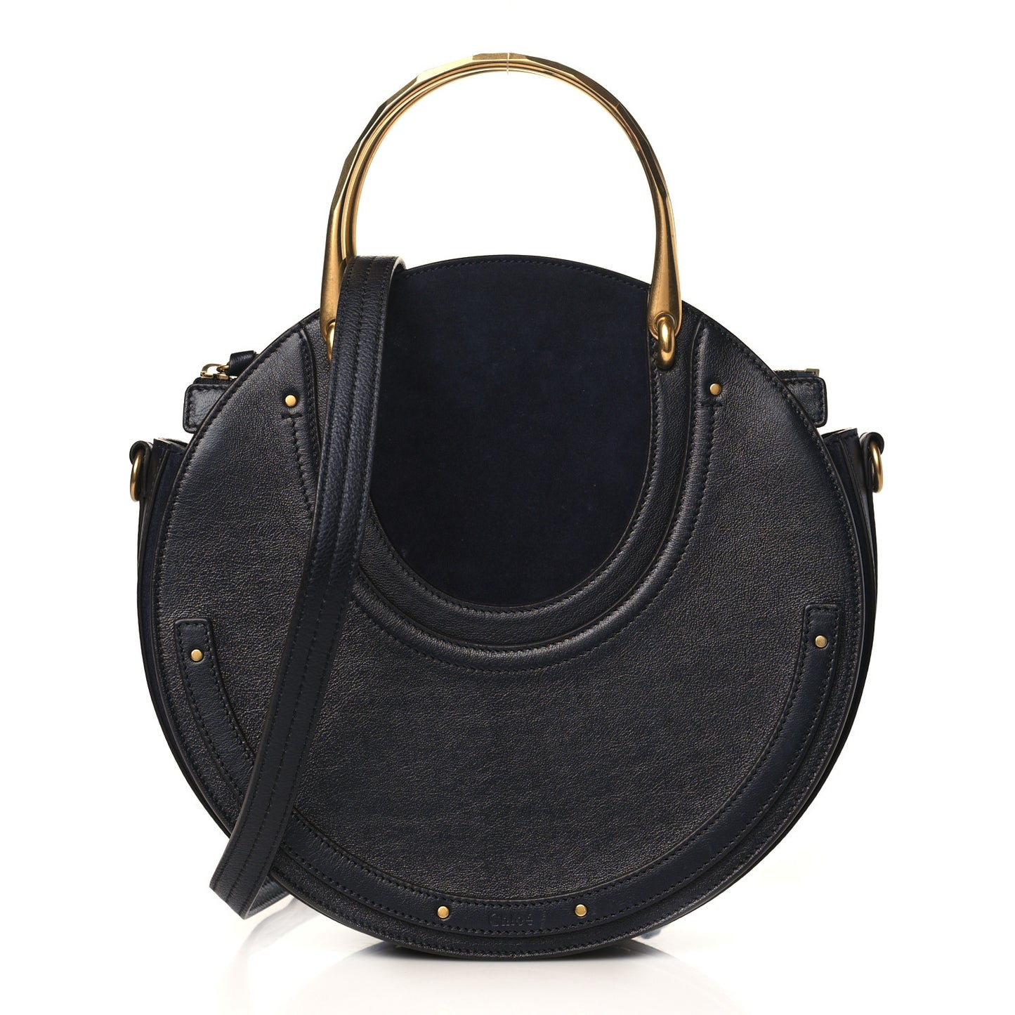 Calfskin Suede Medium Pixie Bag Full Blue