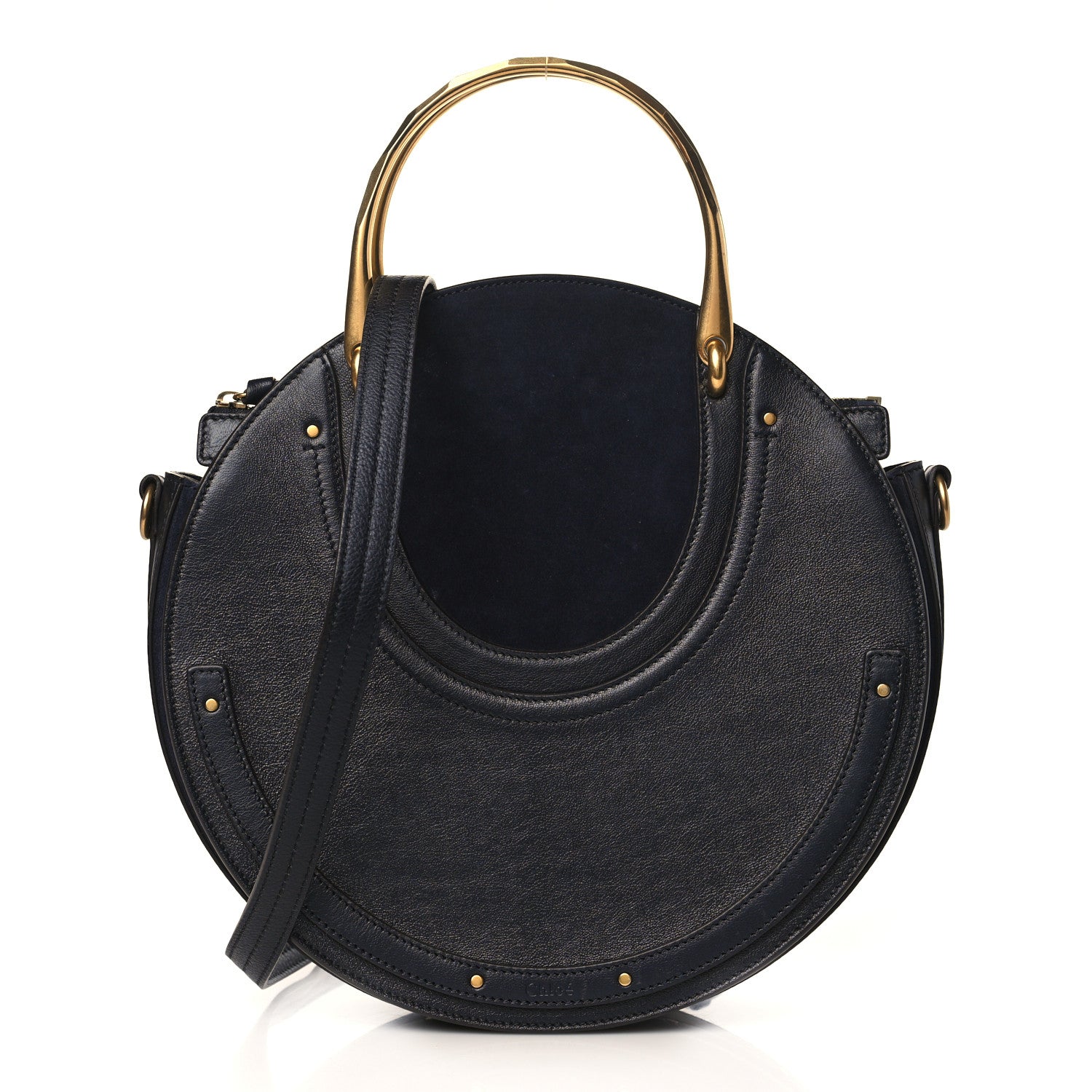 Chloe Calfskin Suede Medium Pixie Bag Full Blue 1 of 9