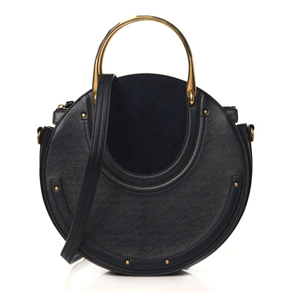 Chloe Calfskin Suede Medium Pixie Bag Full Blue 1 of 9