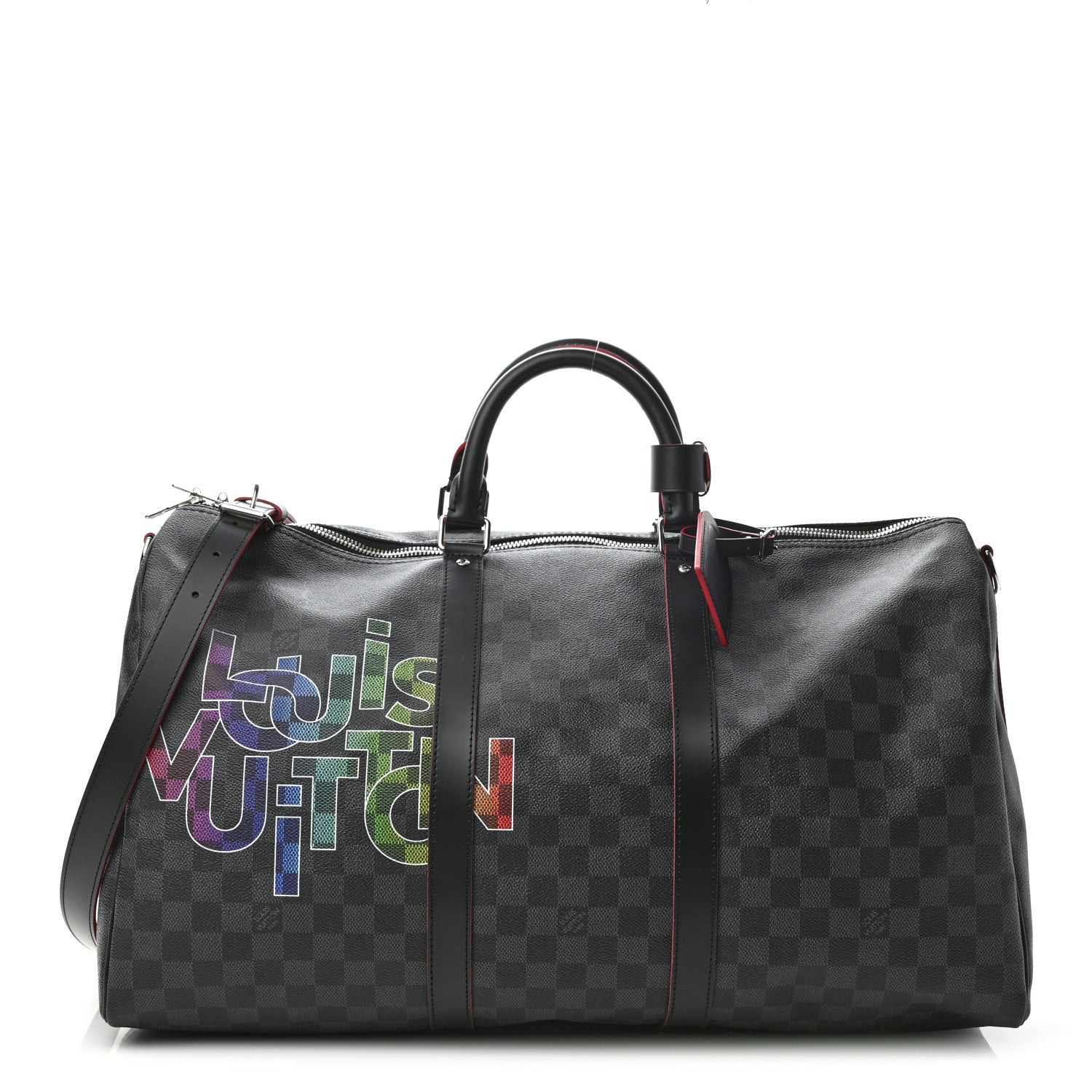 Louis Vuitton Damier Graphite Logo Keepall Bandouliere 50 Rogue 1 of 8