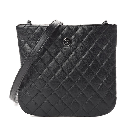 Chanel Aged Calfskin Quilted Crossbody Bag Black 1 of 9