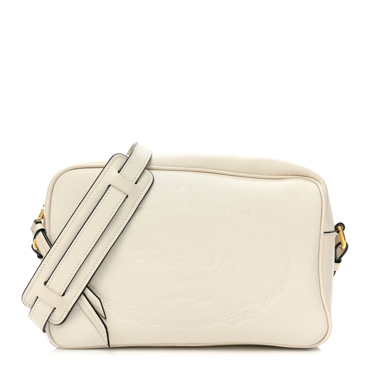Glace Calfskin Embossed Logo Camera Bag Talco