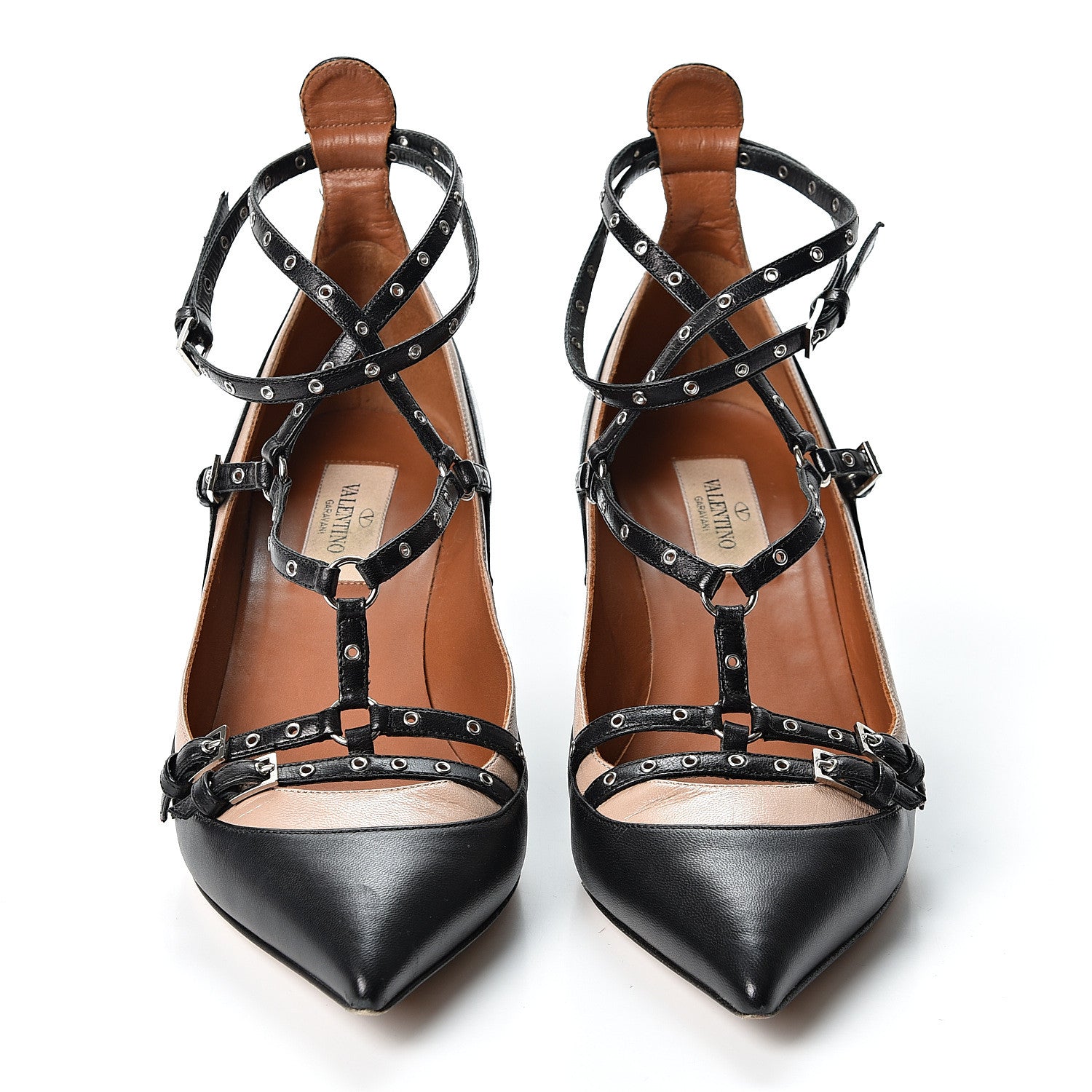 Valentino Garavani Nappa Love Latch 50mm Pumps 38 Black Poudre 2 of 9