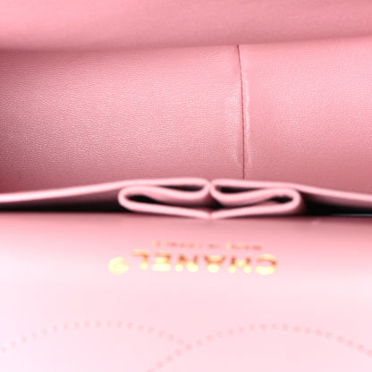 Chanel Lambskin Quilted Jumbo Double Flap Light Pink 5 of 10