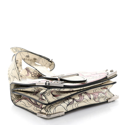 Prada X JAMES JEAN Glace Calfskin Rabbit Print Cahier Bag Opaline 4 of 10