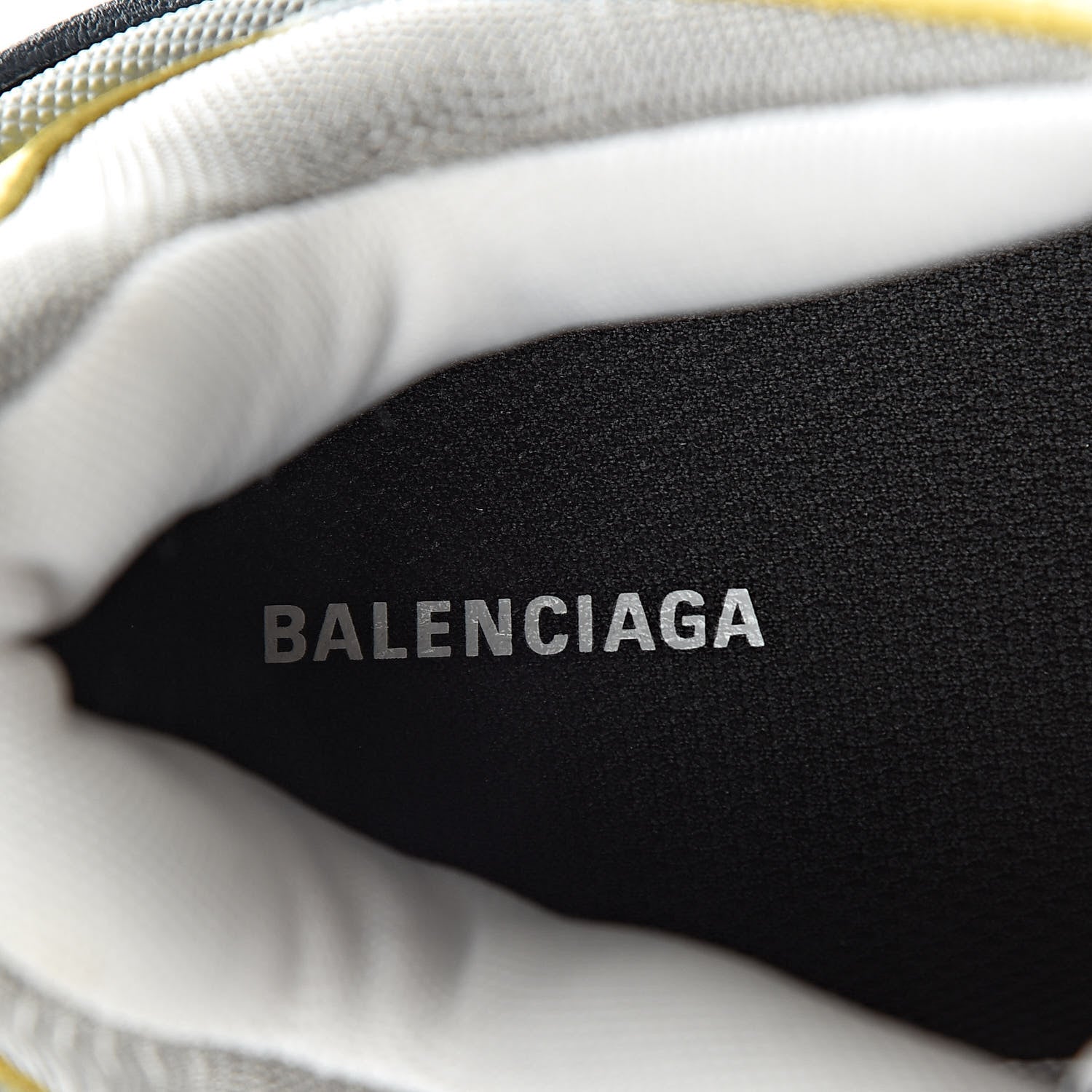 Balenciaga Fabric Mesh Mens Triple S Sneakers 38 Yellow Grey White 5 of 8
