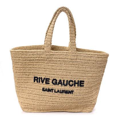 Saint Laurent Raffia Rive Gauche Tote Natural 1 of 10