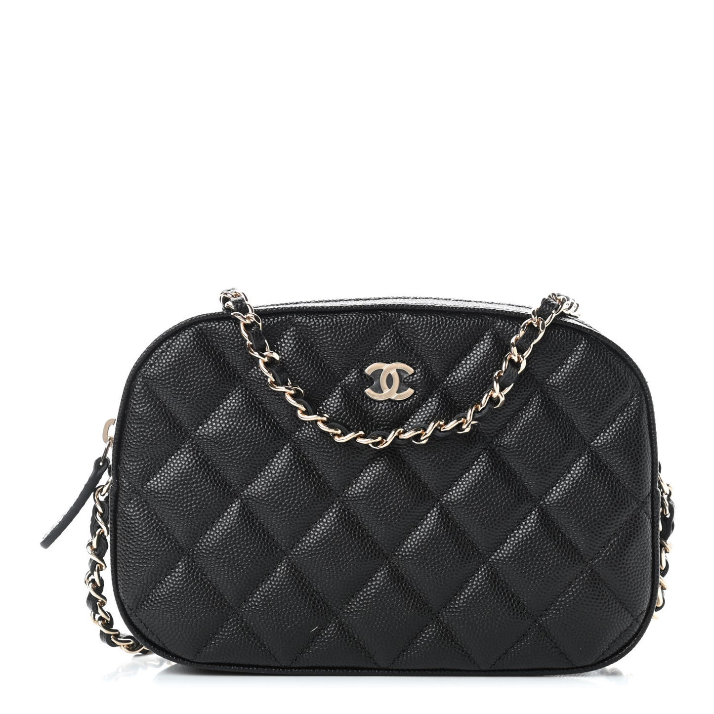 Caviar Quilted Vanity With Chain Black