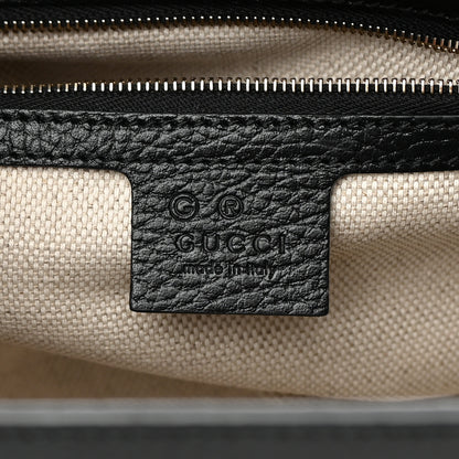 Gucci Pebbled Calfskin Medium Soho Top Handle Satchel Black 7 of 15