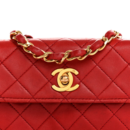 Chanel Lambskin Quilted Extra Mini Flap Red 8 of 15