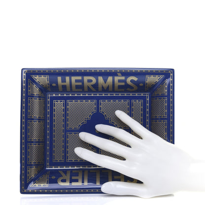 Hermes Porcelain Sellier Change Tray Bleu Roi 2 of 6