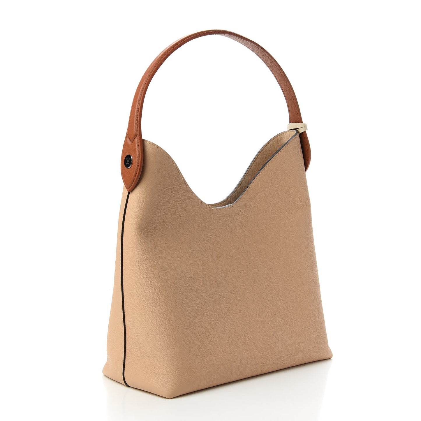 Calfskin Lockme Hobo Beige