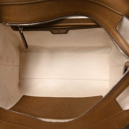 The Row Polished Saddle Calfskin Marlo 12 Tote Bag Muschio 5 of 9