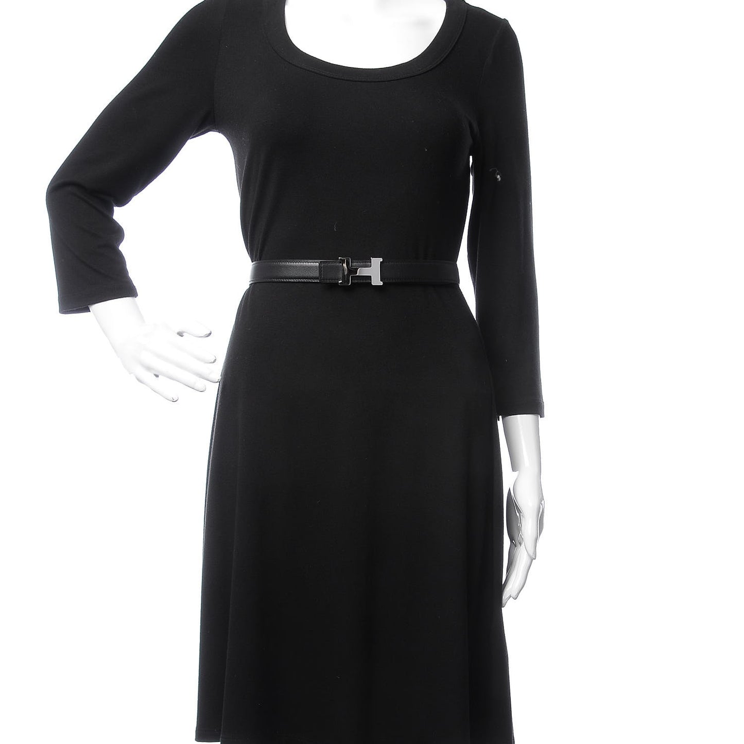 Swift Epsom 24mm Mini Constance H Belt 90 Black Gold