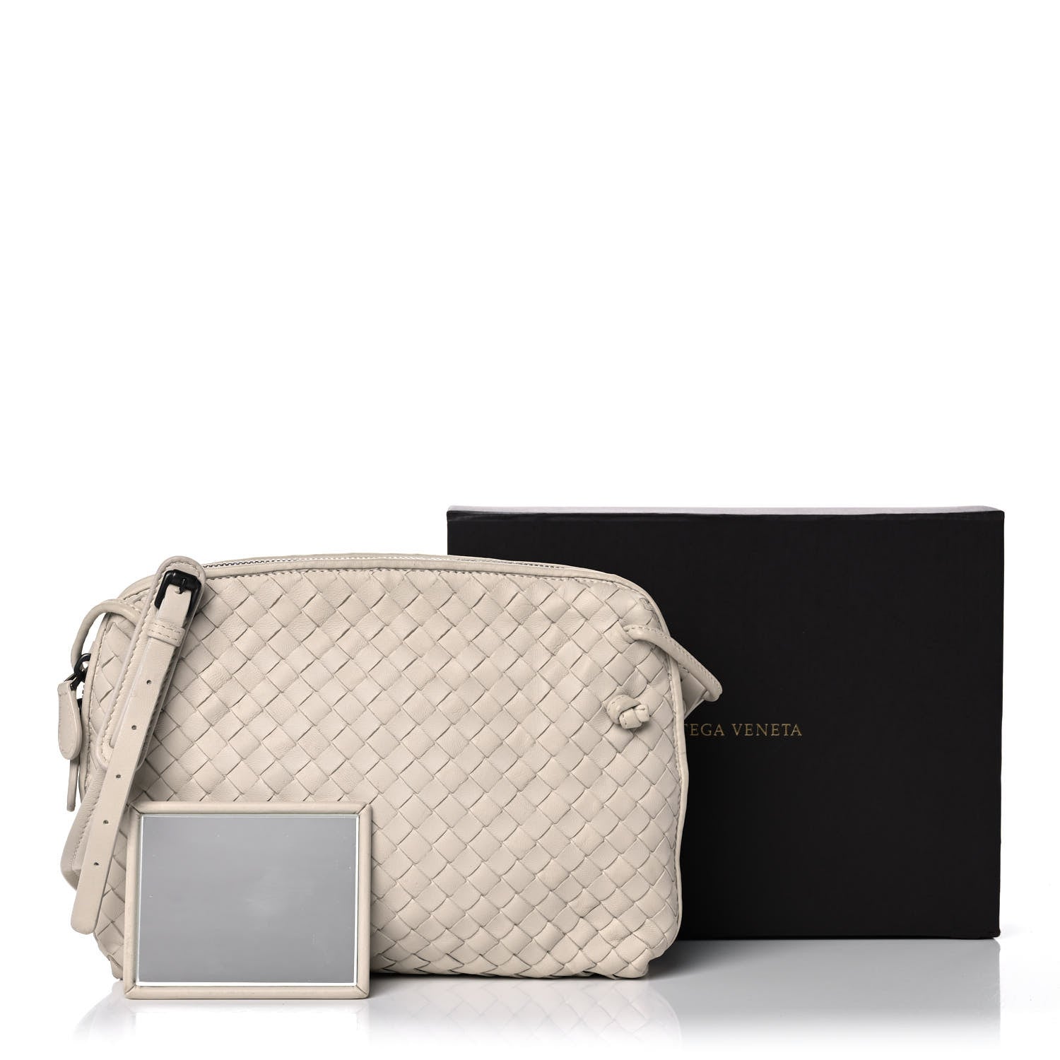 Bottega Veneta Nappa Intrecciato Pillow Crossbody Messenger White 8 of 8