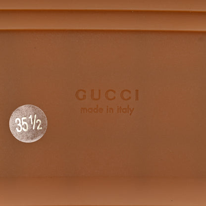 Gucci New Denim GG Monogram Angelina Platform 55mm Slide Sandals 35.5 Blue Tea 6 of 14