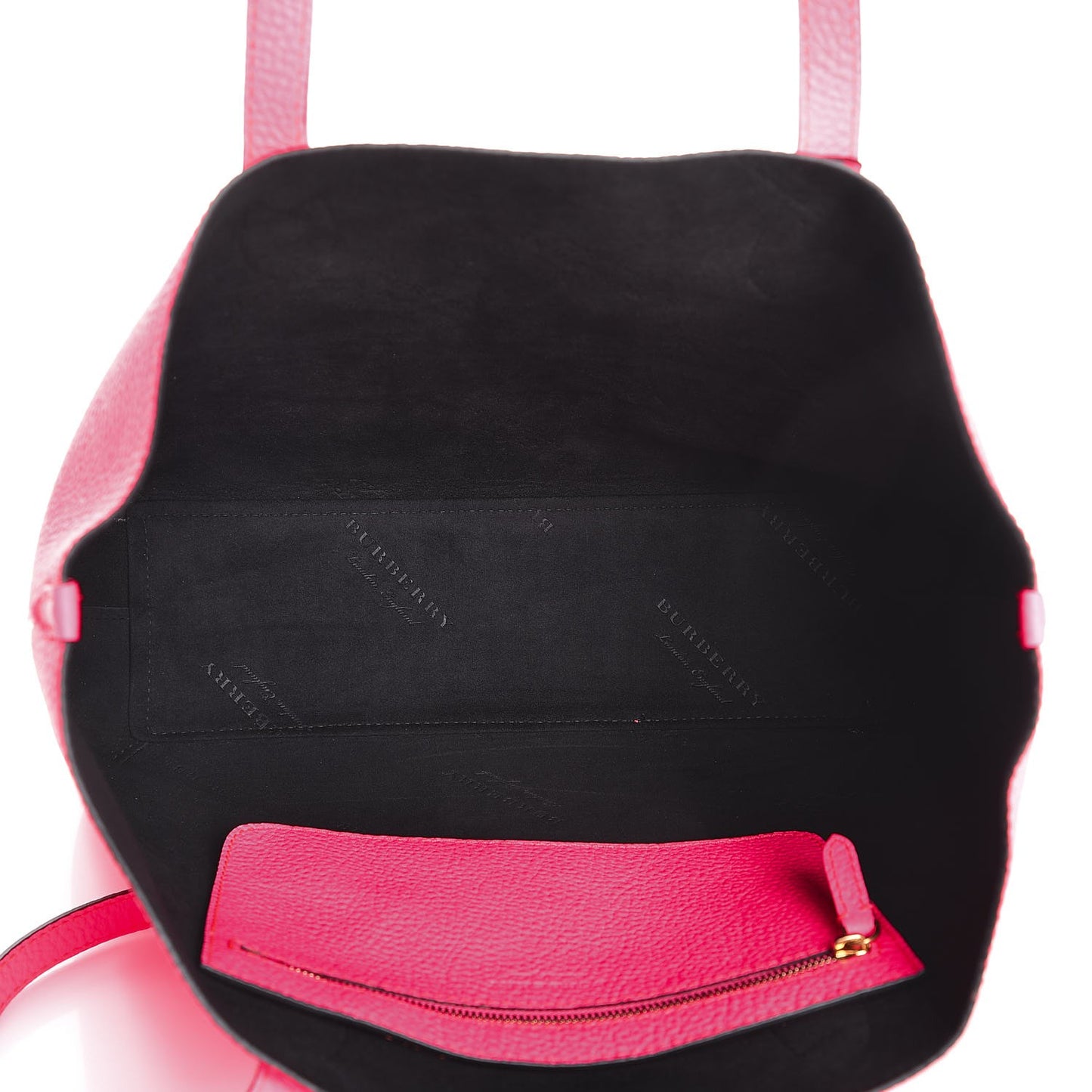Grainy Calfskin Remington Tote Neon Pink
