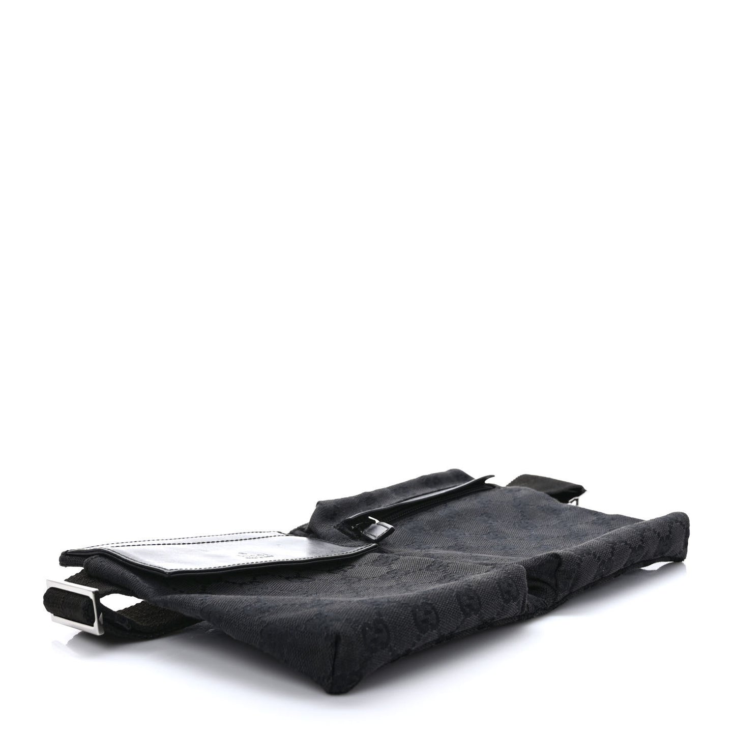 GG Monogram Double Pocket Belt Bag Black
