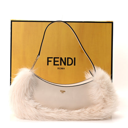 Fendi Fox Fur Vitello Fendi O'Lock Swing Camelia 8 of 10