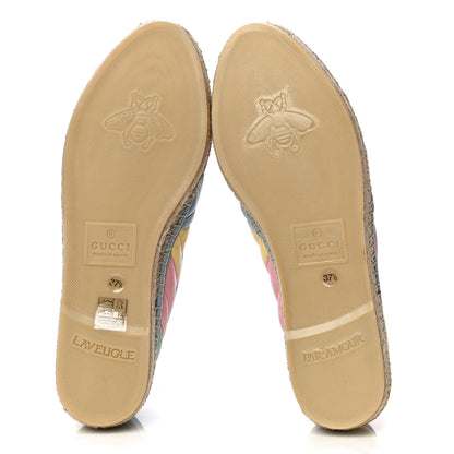 Gucci Nappa Matelasse Diagonal GG Marmont Espadrilles 37.5 Multicolor Pastel 7 of 15
