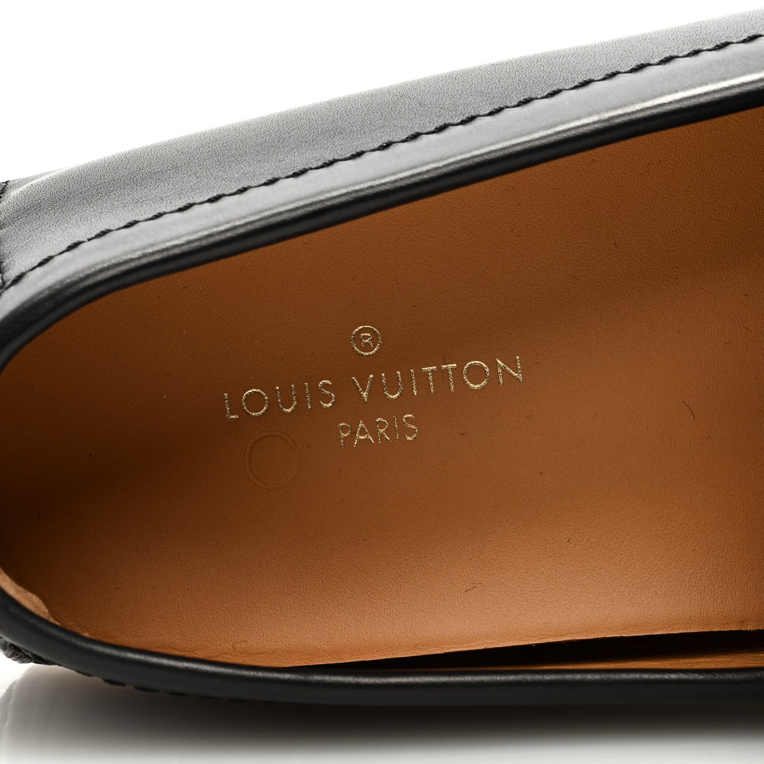 Louis Vuitton Calfskin Mens Flat LV Moccasin Loafers 10 Black 7 of 7
