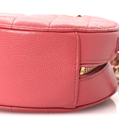 Chanel Caviar Quilted Round Clutch With Chain Pink 10 of 14
