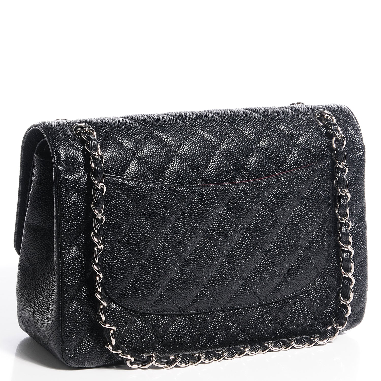 Chanel Caviar Quilted Jumbo Double Flap Black 3 of 9