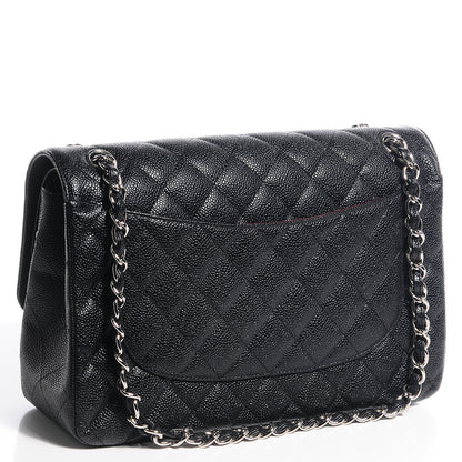 Chanel Caviar Quilted Jumbo Double Flap Black 3 of 9