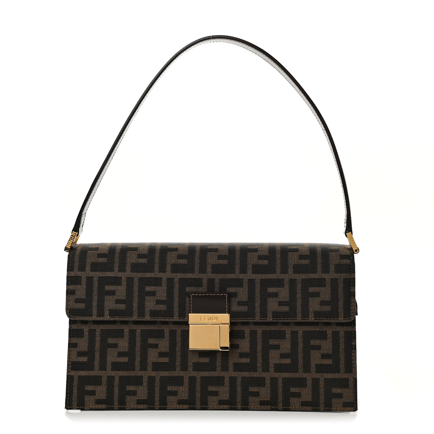 Zucca Calfskin Shoulder Bag Tobacco