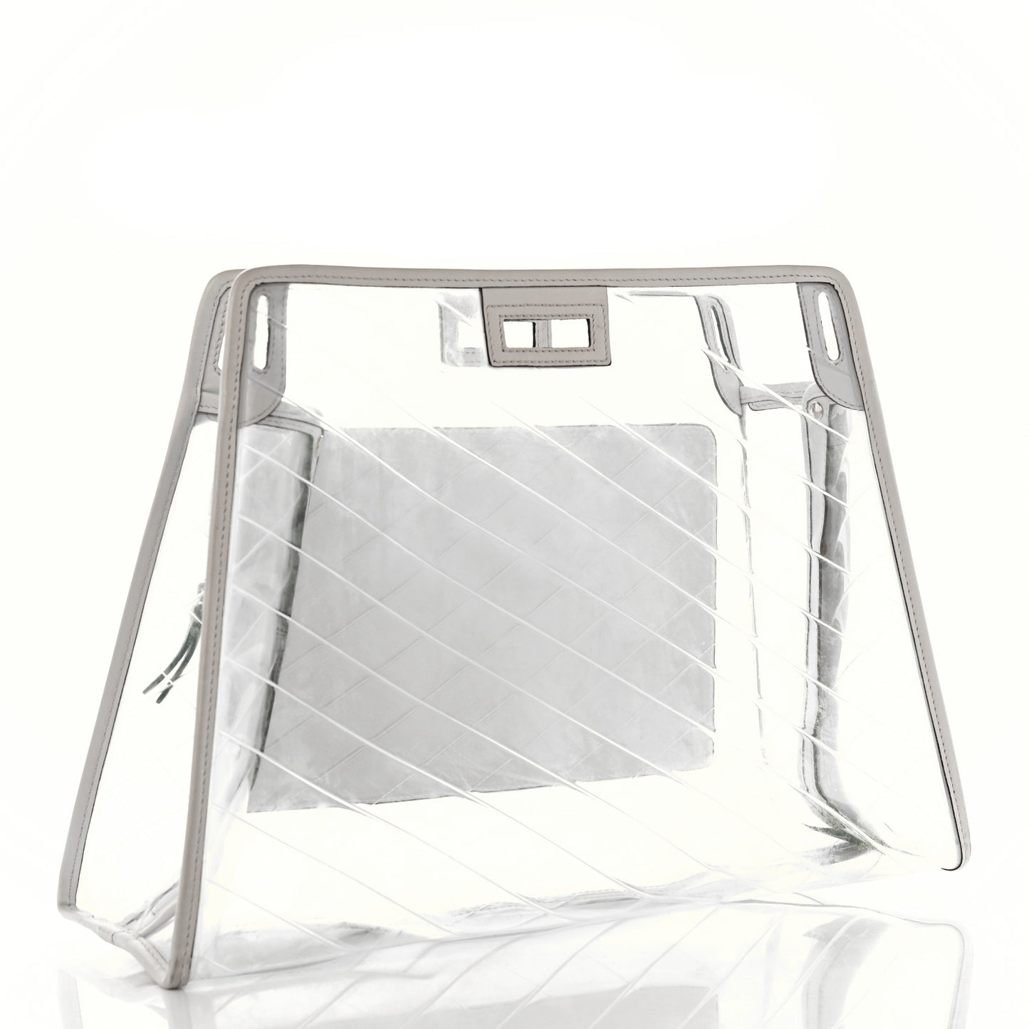 TPU Vitello Grace Pequin Pocket Medium Peekaboo Defender White