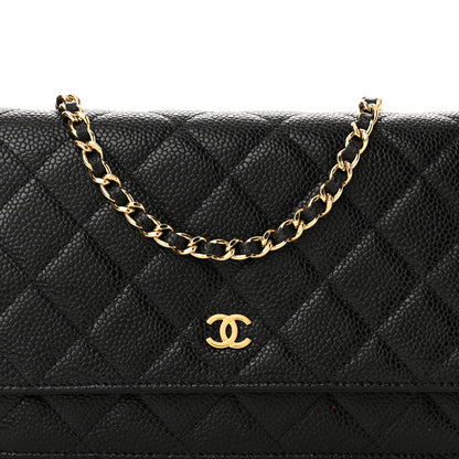 Chanel Caviar Quilted Wallet on Chain WOC Black 9 of 12