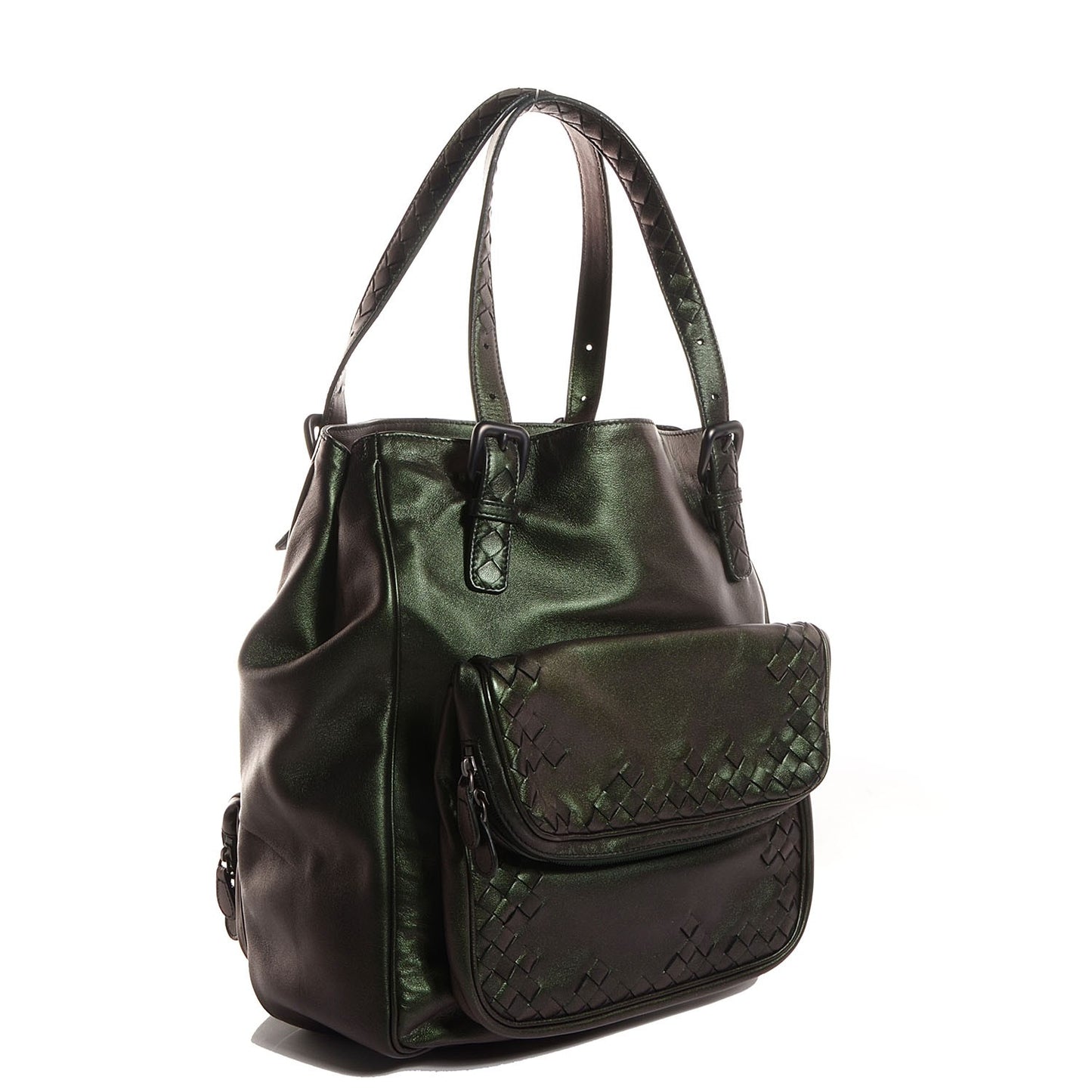 Iridescent Scarabee Multi Pocket Tote Green