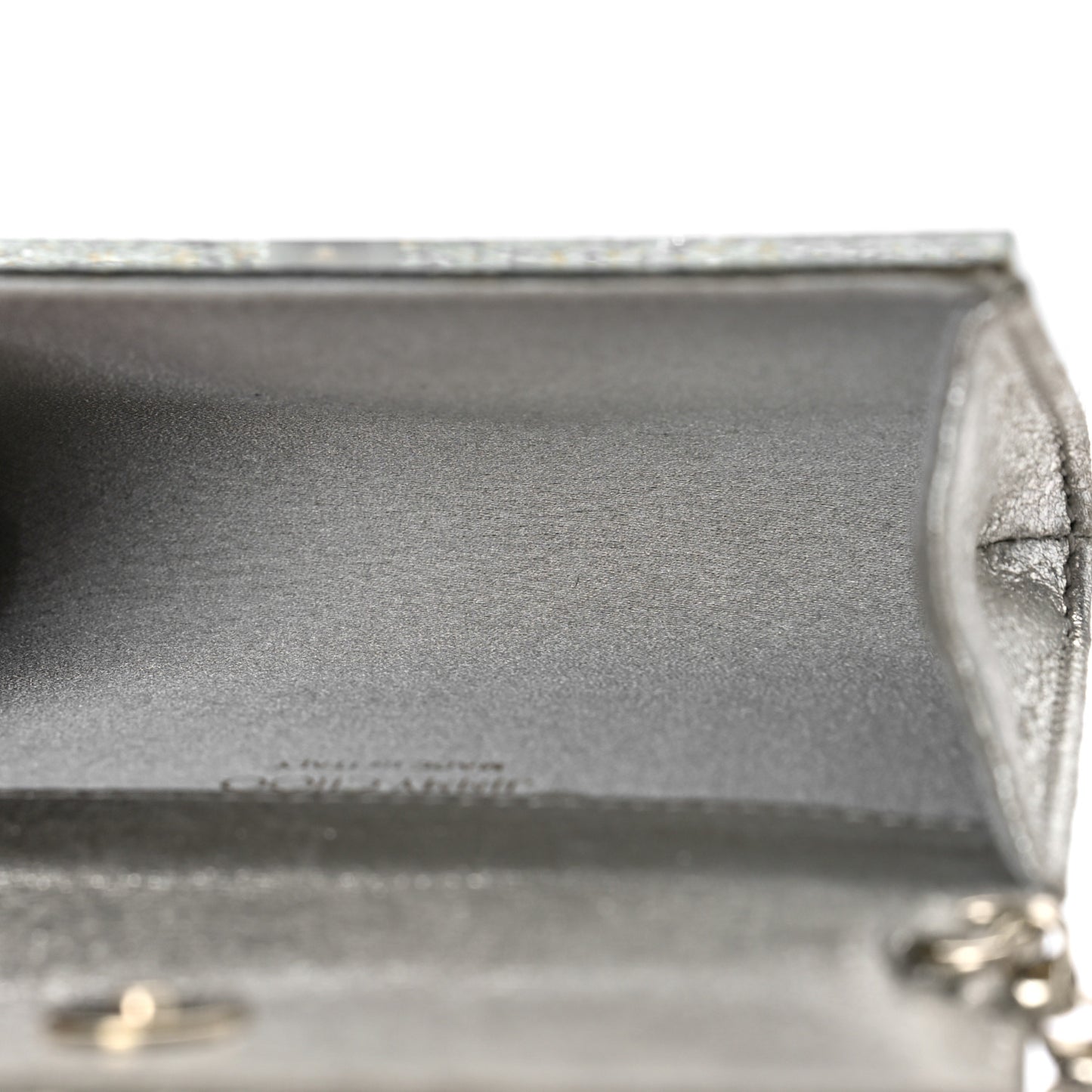 Acrylic Coarse Glitter Micro Candy Clutch Champagne