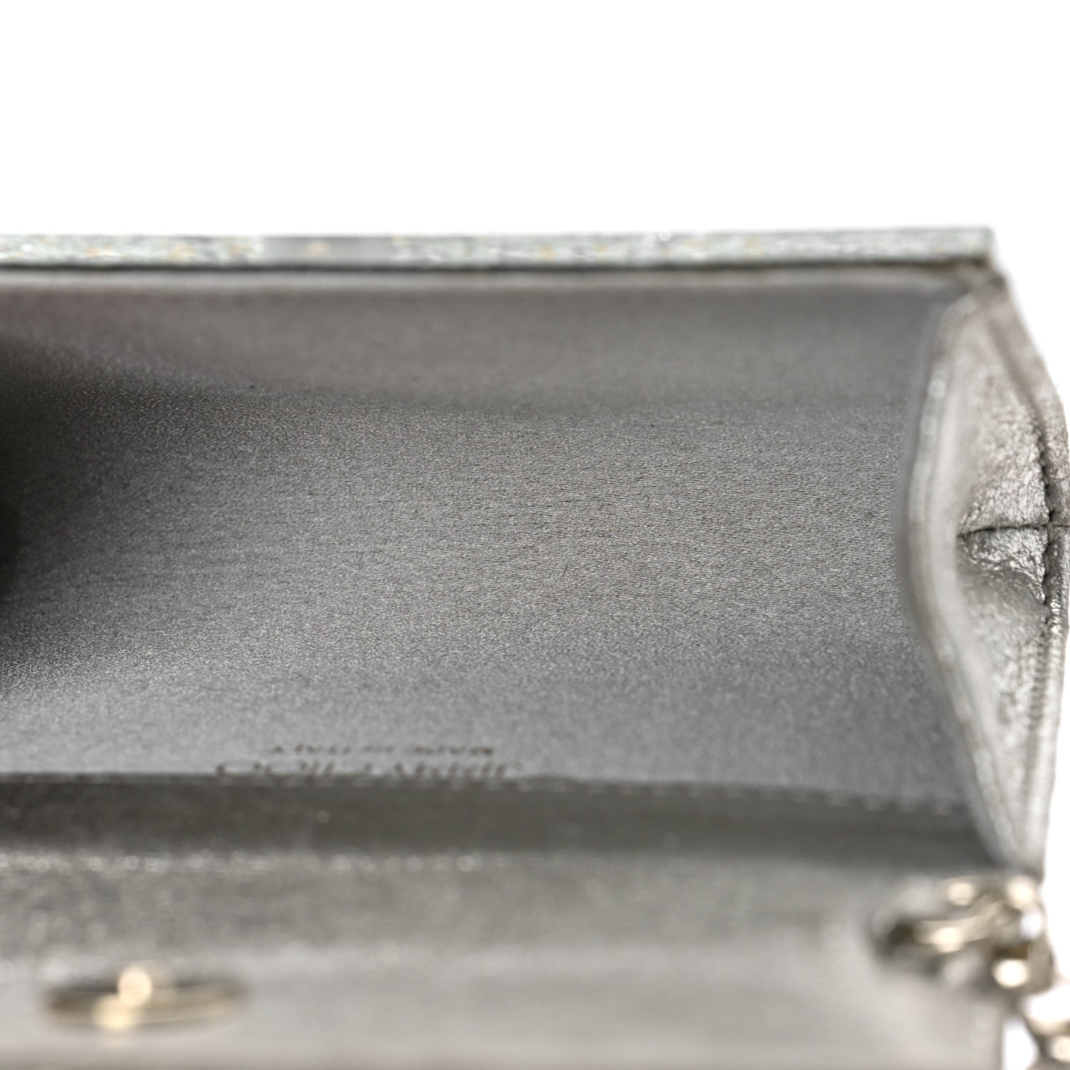 Jimmy Choo Acrylic Coarse Glitter Micro Candy Clutch Champagne 5 of 9