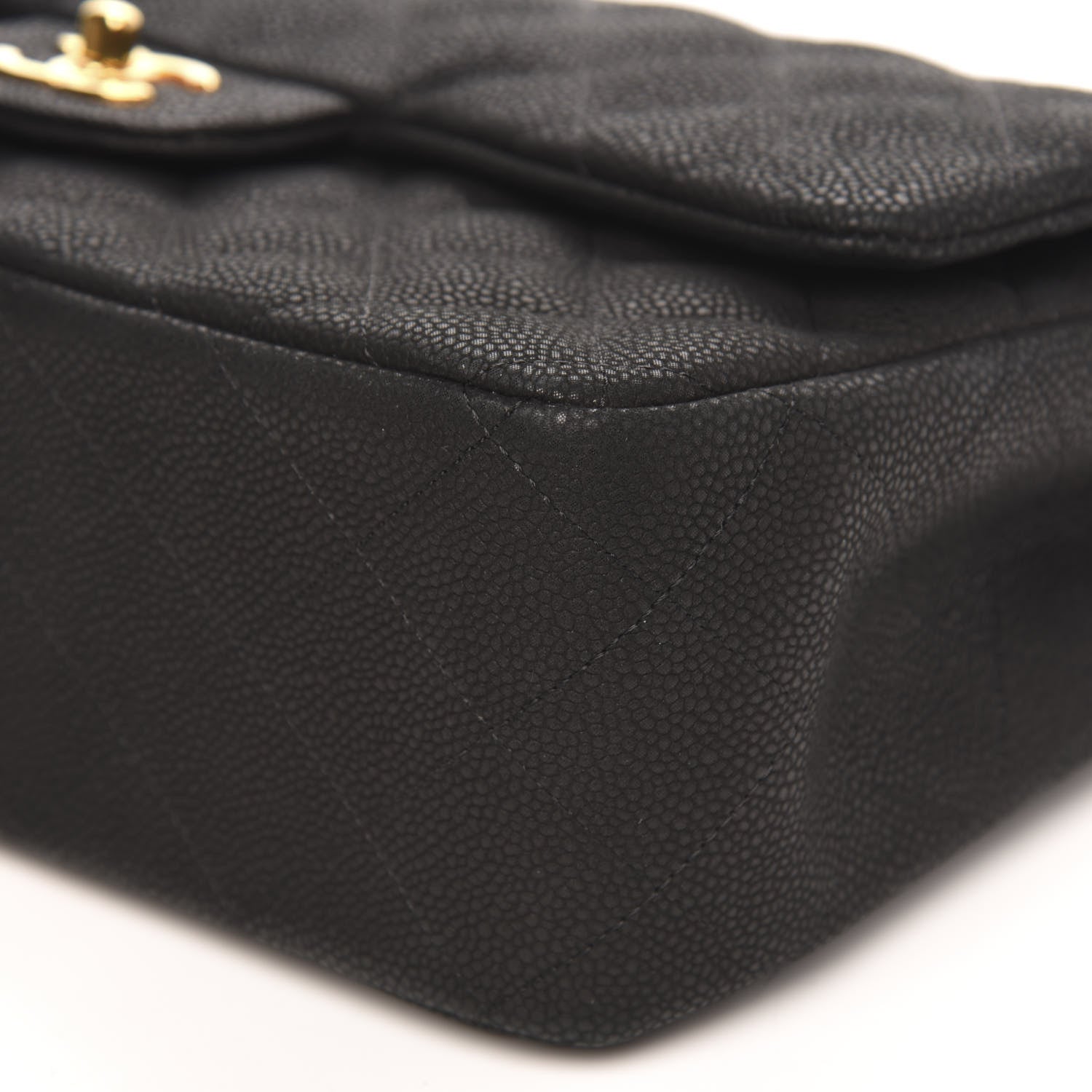 Chanel Iridescent Caviar Quilted Jumbo Double Flap Black 10 of 13