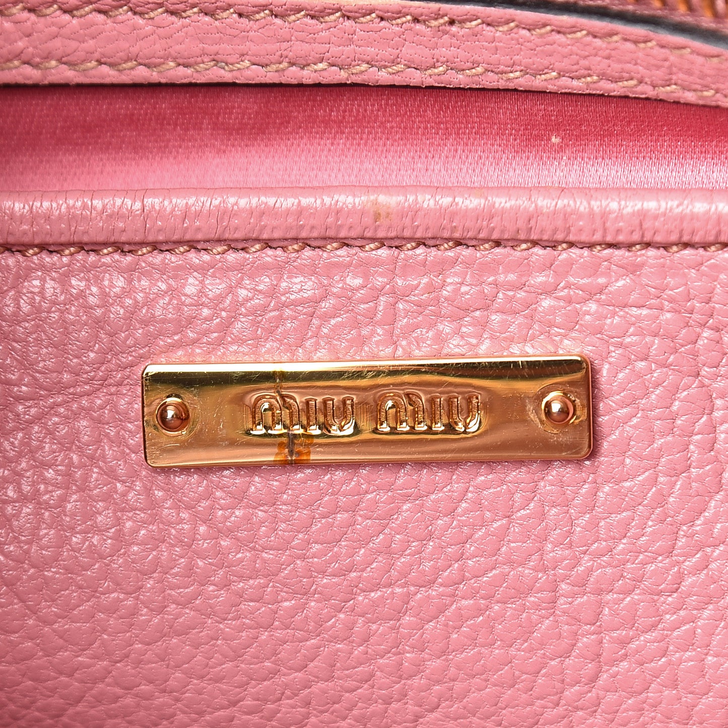 Goatskin Madras Zip Tote Rosa