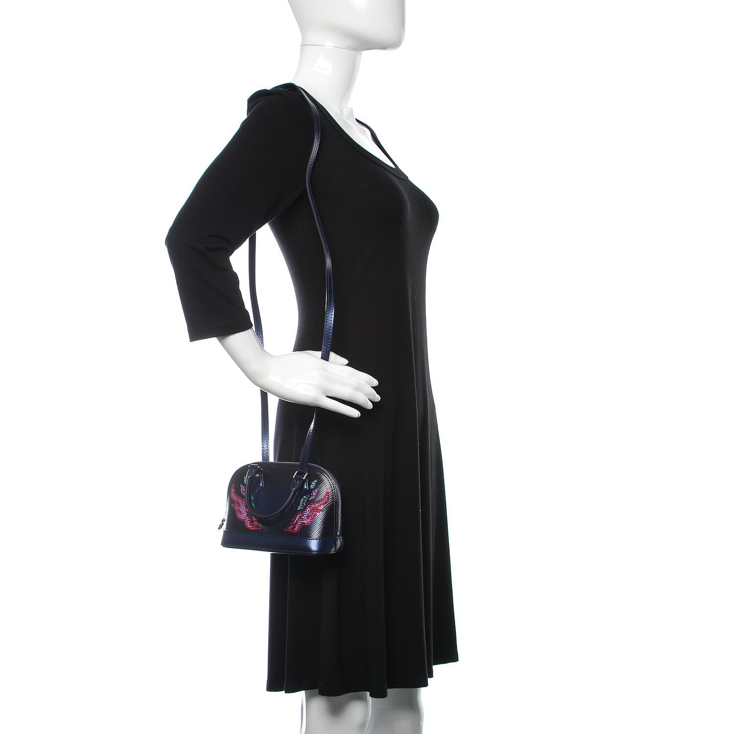 Louis Vuitton Epi Sequins Flame Alma Nano Blue Nuit 2 of 12