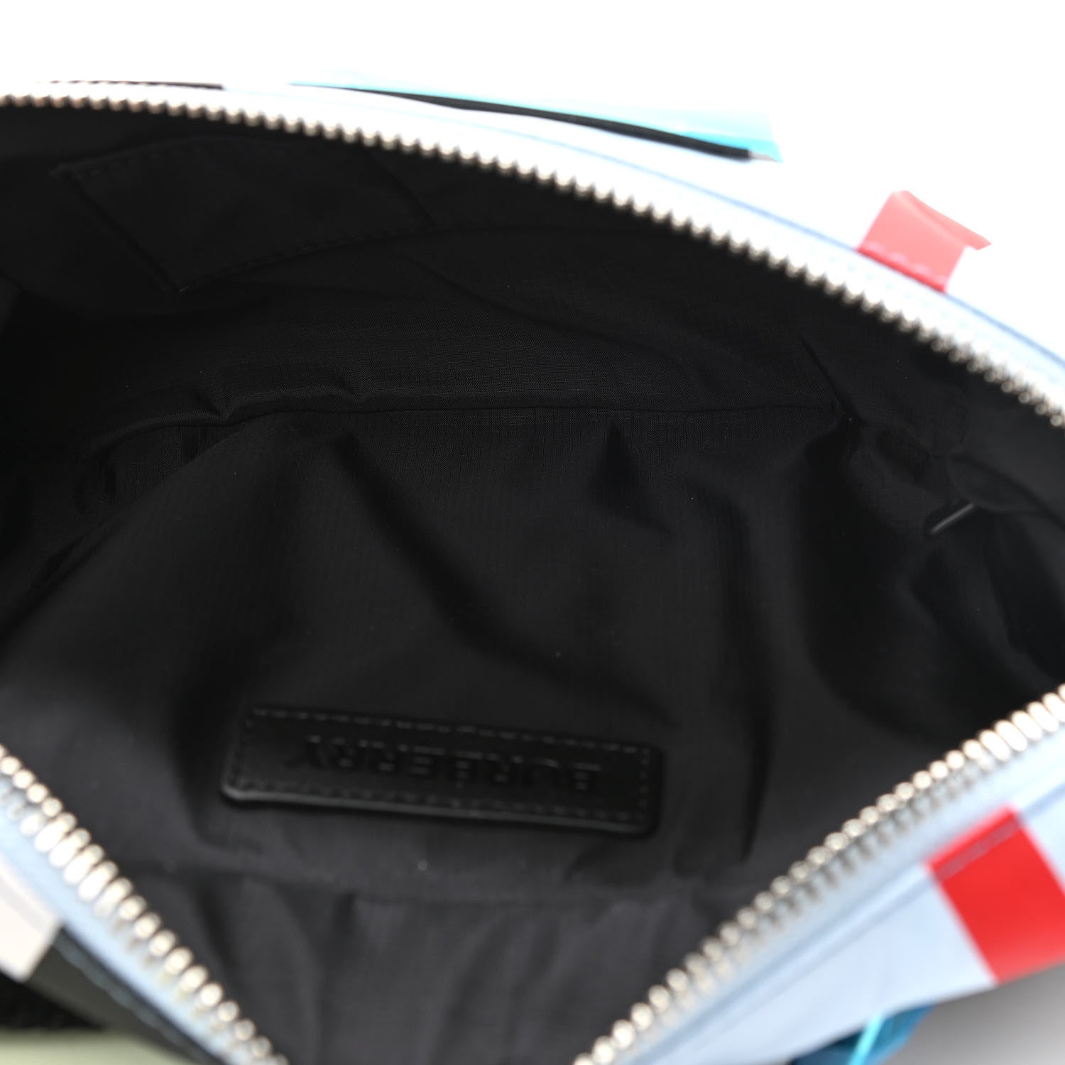 Burberry Econyl Logo Print Check Childrens Bum Bag Blue 5 of 11