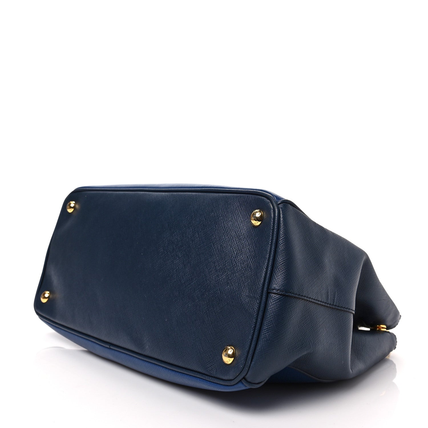 Prada Saffiano Lux Bi-Color Medium Galleria Double Zip Tote Bluette Baltico 6 of 7
