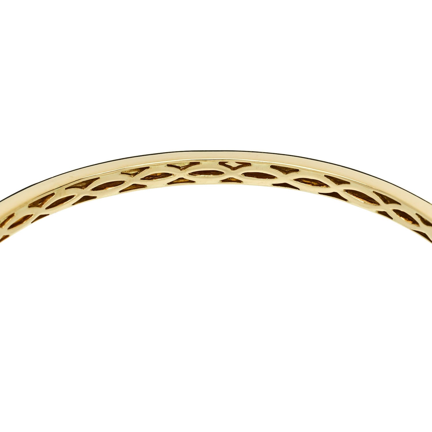 Parker & West by FASHIONPHILE 18K Yellow Gold Diamond .97ct Pave Bangle Bracelet M 7 of 8