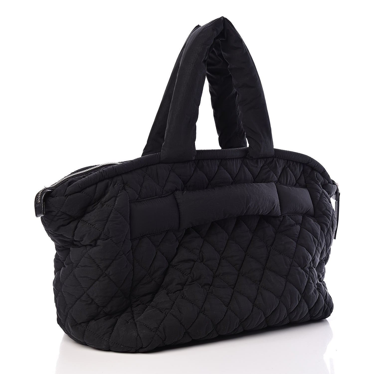 Chanel Nylon Quilted Coco Cocoon Bowler Black 3 of 10
